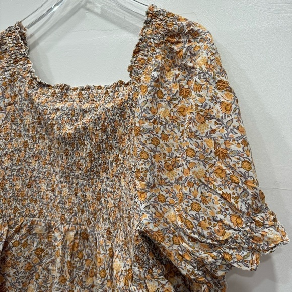 Old Navy Short Sleeve Balloon Sleeve Square Neck Floral Top Size XXL - Picture 6 of 6